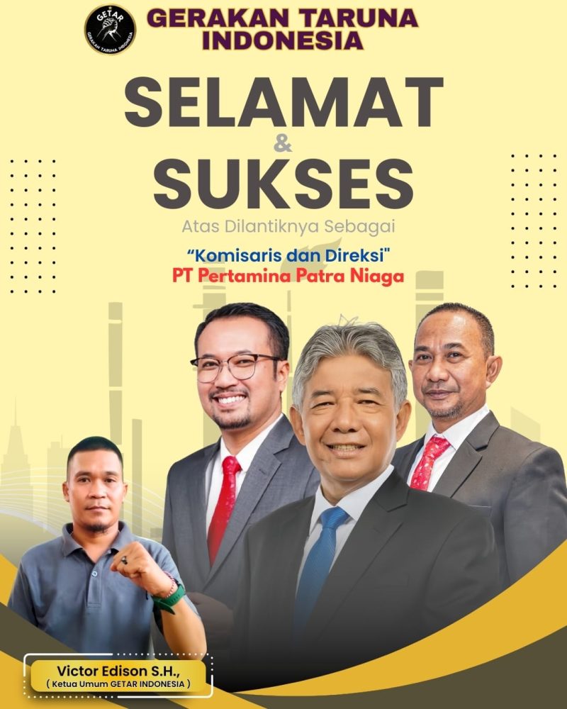 Keterangan Poto :  Ketua Umum Gerakan Taruna Indonesia(sebelah kiri) dengan Direksi dan Komisaris Pertamina(sebelah kanan)