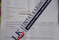 Surat keterangan kematian resmi dari Rumah Sakit Hastien