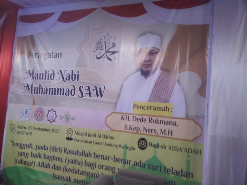 Doc istimewa: warga perumahan Grand Kedung Waringin melaksanakan peringatan Maulid Nabi Muhammad SAW