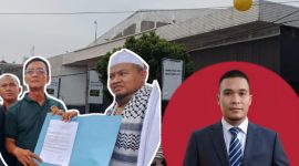 Keterangan poto: bangunan bekas Karawang Theater disulap menjadi THM milik Holywings menuai pro dan kontra