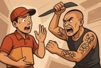 Keterangan Poto: seorang kurir paket alami kekerasan oleh pria bertato dibekasi (ilustrasi Poto)