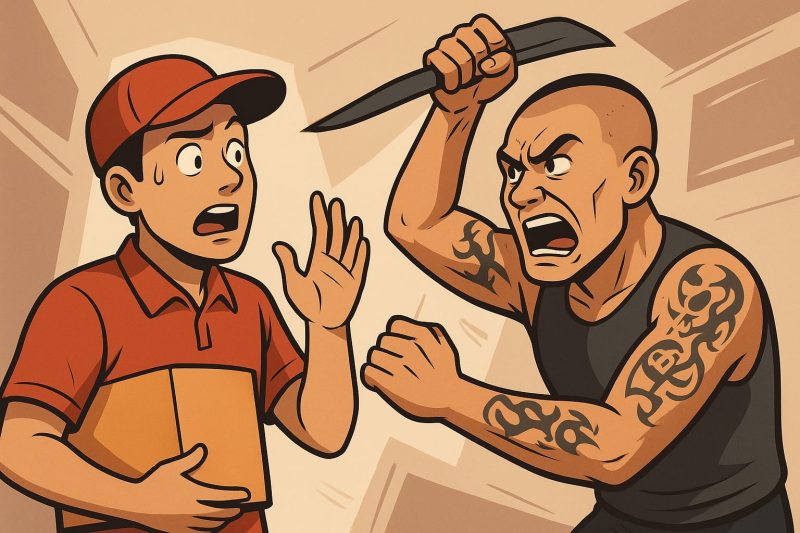 Keterangan Poto: seorang kurir paket alami kekerasan oleh pria bertato dibekasi (ilustrasi Poto)