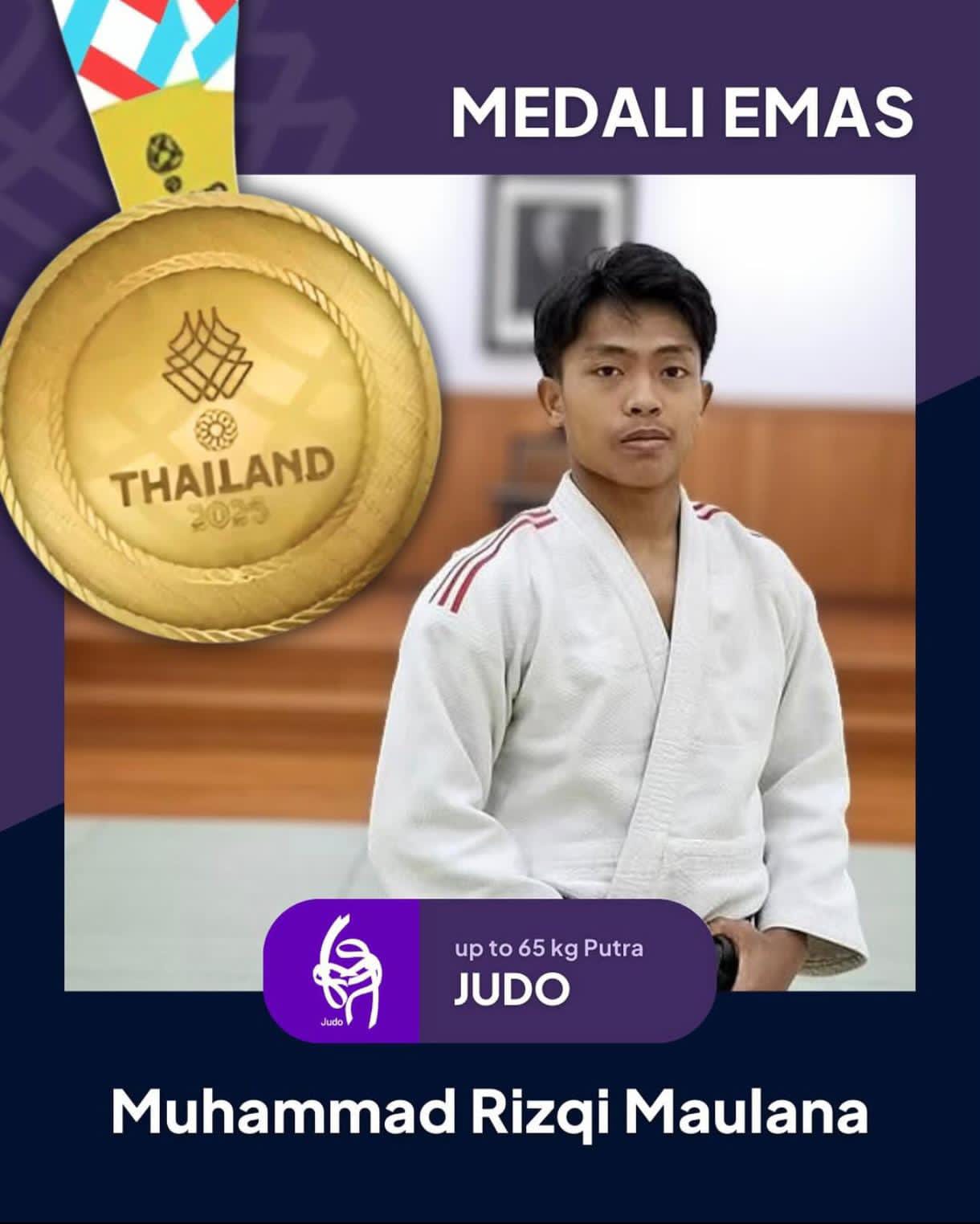 Atlet Asal Karawang Muhammad Rizqi Maulana Raih Emas Judo di SEA Games ...
