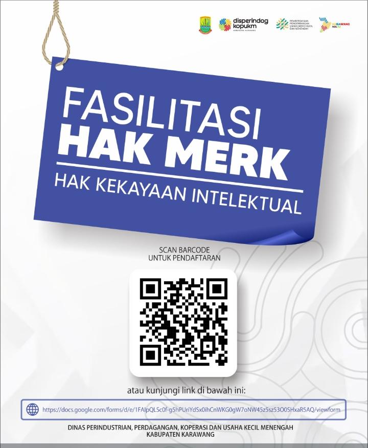 Keterangan Poto: Disperindagkop UKM Kabupaten Karawang membuka peluang pengajuan program Hak Kekayaan Intelektual (HAKI)