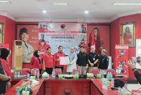 Keterangan Poto: Partai Demokrasi Indonesia Perjuangan (PDIP) dan Komisi Pemilihan Umum (KPU) Kabupaten Karawang menggelar silaturahmi dan koordinasi di Kantor DPC PDIP Karawang