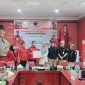Keterangan Poto: Partai Demokrasi Indonesia Perjuangan (PDIP) dan Komisi Pemilihan Umum (KPU) Kabupaten Karawang menggelar silaturahmi dan koordinasi di Kantor DPC PDIP Karawang