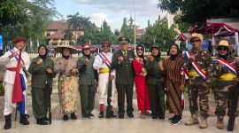 Keterangan Poto: HUT 27 Kota Depok Dewan Pimpinan Cabang Padjajaran Siliwangi Nusantara (DPC PSN) Kota Depok menampilkan drama kolosal bertajuk “Pahlawan Tole Iskandar” di halaman Kantor Wali Kota Depok,