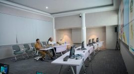 Keterangan Poto: Webinar penurunan stunting melalui penguatan intervensi 3B (ibu hamil, ibu menyusui, dan balita) di gedung Singaperbangsa Pemda Karawang