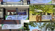 Bapenda mendistribusikan spanduk edukatif bertema “Ayo Bayar PBB Tepat Waktu” di berbagai titik strategis