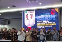 Keterangan Poto: Aep Syaepuloh Bupati Karawang saat menghadiri Rapat Kerja Daerah (Rakerda)