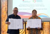 Keterangan Poto: Kementerian Pemuda dan Olahraga (Kemenpora RI) bersama Kementerian Perindustrian (Kemenperin RI) teken PKS / Sumber Kemenpora.go.id
