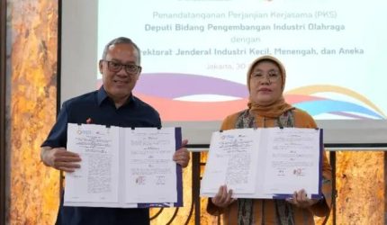 Keterangan Poto: Kementerian Pemuda dan Olahraga (Kemenpora RI) bersama Kementerian Perindustrian (Kemenperin RI) teken PKS / Sumber Kemenpora.go.id