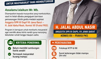 Keterangan Foto: Jalal Abdul Nasir, anggota Komisi XII DPR RI dari Partai Keadilan Sejahtera