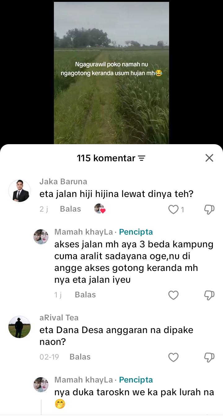 Keterangan Foto: unggahan video di platform TikTok dengan akun @mamah.khayla7