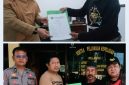 Ketua DPAC PSN Kecamatan Tempuran didampingi Humas DPC PSN Kabupaten Karawang menyerahkan tembusan Surat Keputusan Pembentukan dan Kepengurusan DPAC PSN Kecamatan Tempuran Karawang