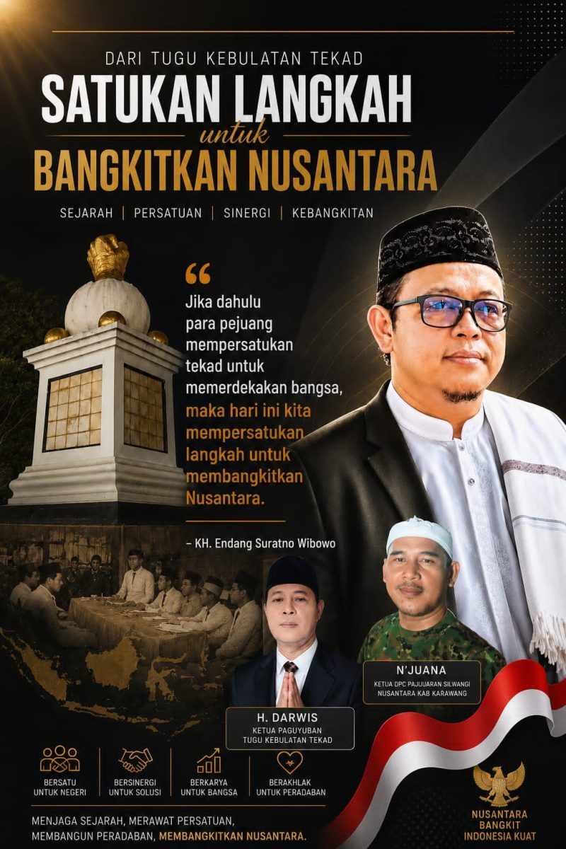 Keterangan Foto: Wibawa Nusantara bersama Forum Pondok Pesantren Kabupaten Karawang menggelar silaturahmi kebangsaan di Tugu Kebulatan Rengasdengklok