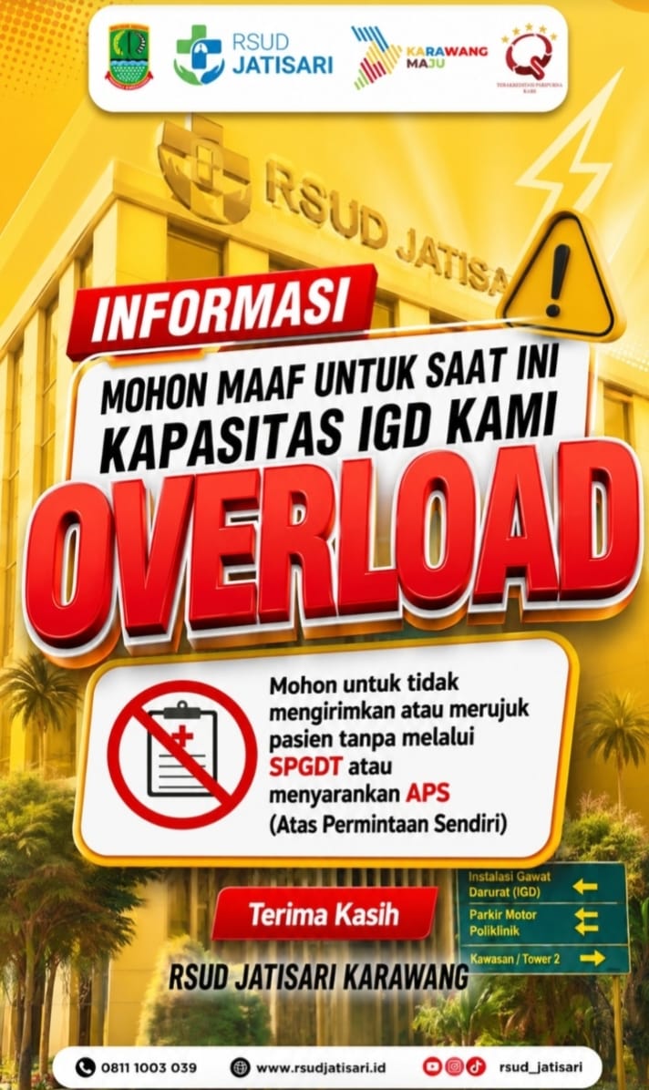 Gambar Keterangan RSUD Jatisari Penuh, 100 Bed Terisi dan 18 Bed IGD Padat