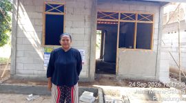 Harapan memiliki hunian yang lebih layak kini dirasakan Siti Nurohman, warga Dusun Kalanasem, RT 07/RW 04, Desa Pagadungan, Kecamatan Tempuran, Kabupaten Karawang