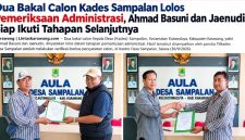Dokumentasi : Penyerahan dokumen klarifikasi dilaksanakan di Aula Kantor Desa Sampalan, Kecamatan Kutawaluya, Kabupaten Karawang, Rabu (30/09/2026).