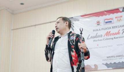 Guruh Yanuar, Sekretaris Markas Cabang Laskar Merah Putih Kabupaten Karawang.
