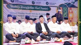 Foto dalam pelaksanaan Karawang Bersholawat yang digelar di halaman Masjid Agung Karawang