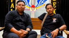 Keterangan foto: Ganjar Rohutomo, SH, Kabid Lingkungan Hidup 234 SC Karawang(kanan) dan Linal Wahyudi ketua DPC 234 SC Karawang (kiri)